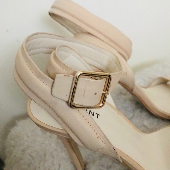 ShoeMint Heels Womens size 9 Wrap Ankle Open Toe Tan - Picture 4 of 6